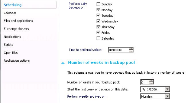 Choosing a backup scheme